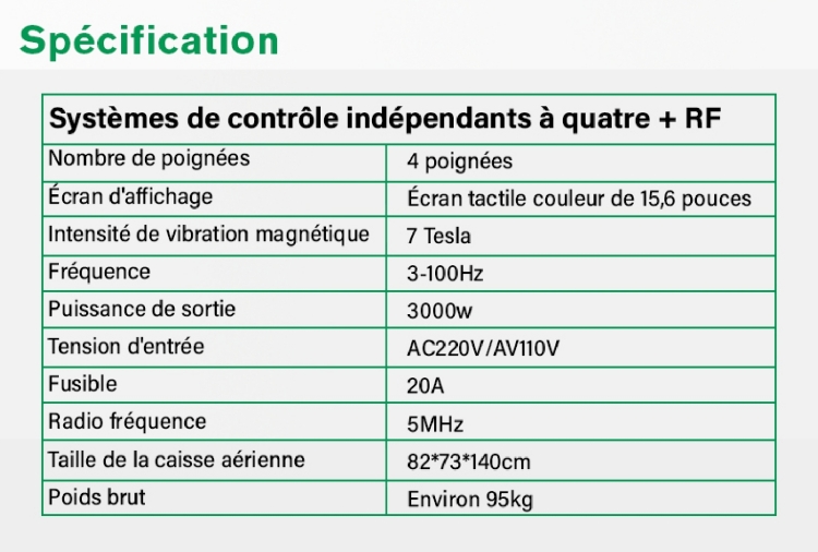 Machine Hiemt pour la Perte de Poids et le Renforcement Musculaire avec RF