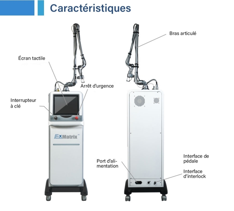 Machine de resurfaçage fractionnée au laser CO2