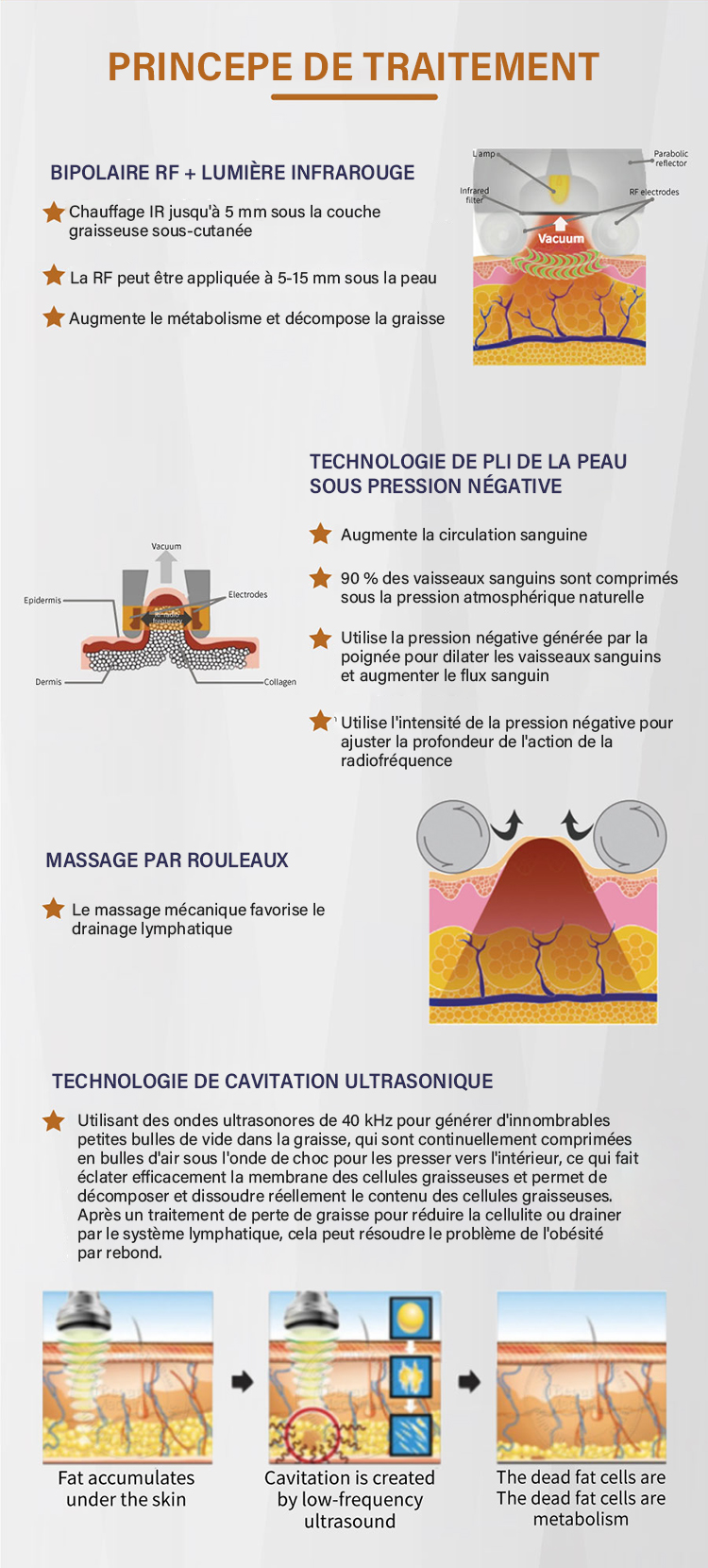 Machine d'amincissement Kuma Shape Pro par cavitation RF