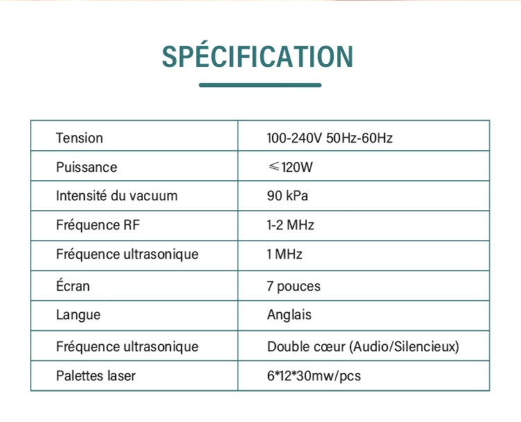 Appareil de sculpture corporelle au lipolaser 8 en 1