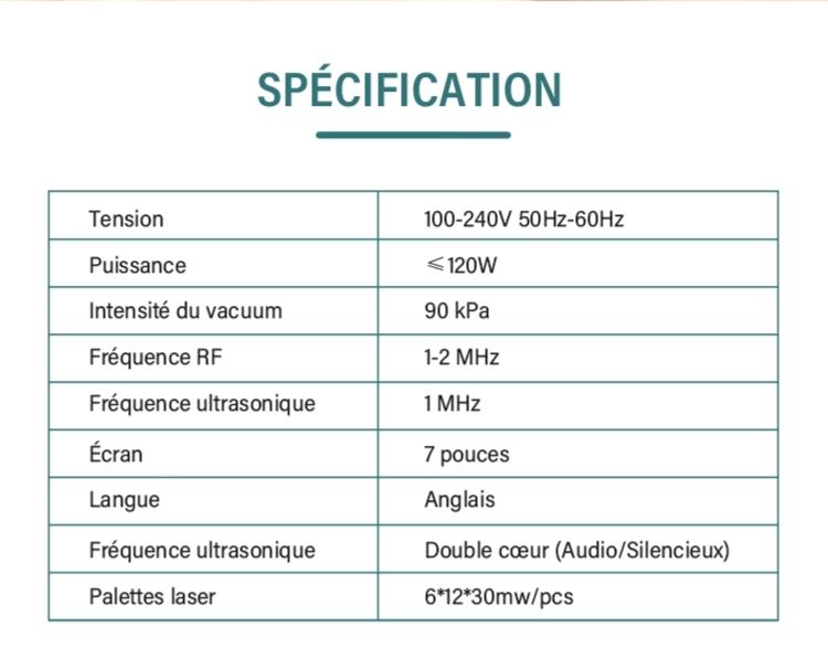 Appareil de sculpture corporelle au lipolaser 8 en 1